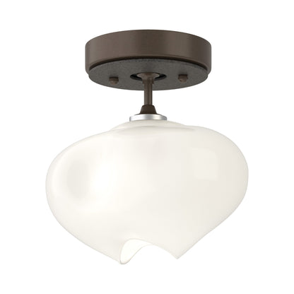 Ume Semi Flush Mount Ceiling Light in Bronze/Natural Iron.