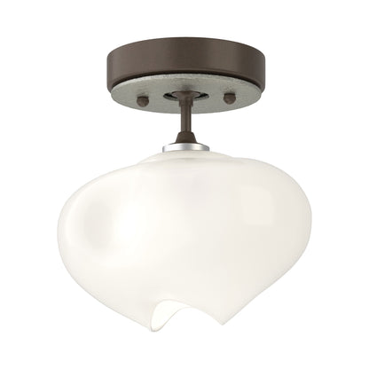 Ume Semi Flush Mount Ceiling Light in Bronze/Sterling.