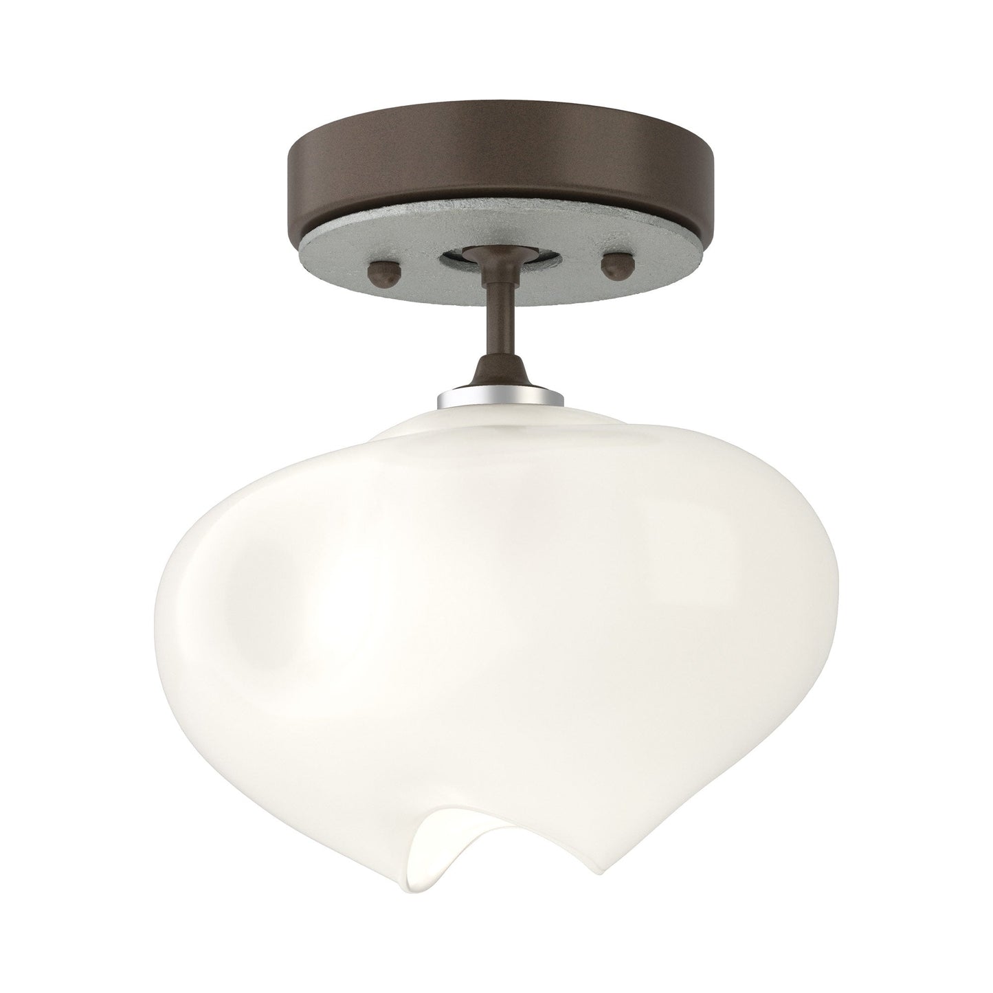 Ume Semi Flush Mount Ceiling Light in Bronze/Vintage Platinum.