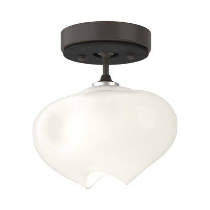 Ume Semi Flush Mount Ceiling Light in Dark Smoke/Black.