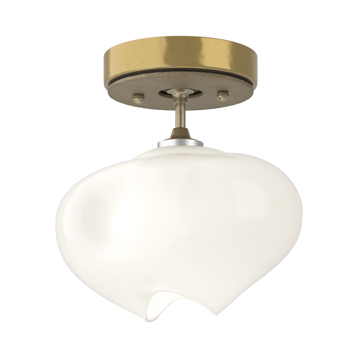 Ume Semi Flush Mount Ceiling Light in Modern Brass/Soft Gold.