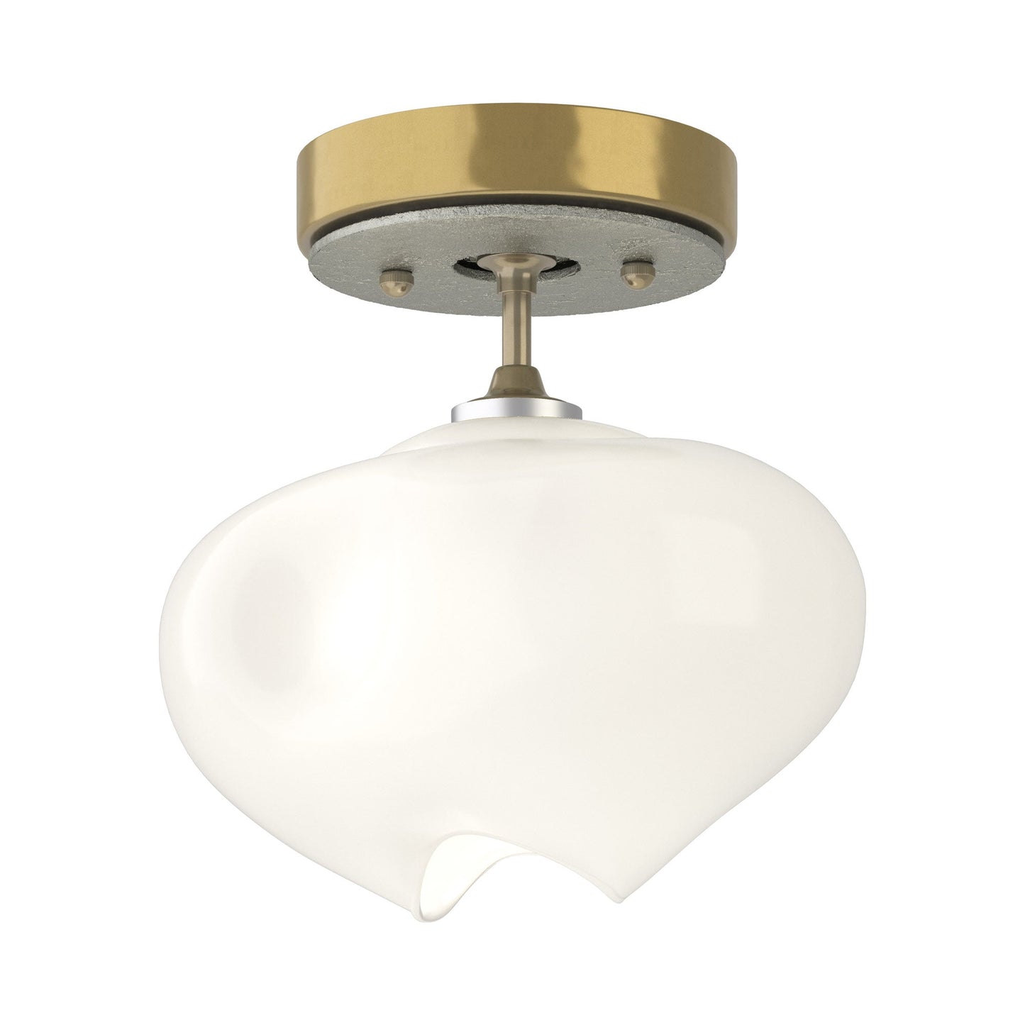 Ume Semi Flush Mount Ceiling Light in Modern Brass/Sterling.