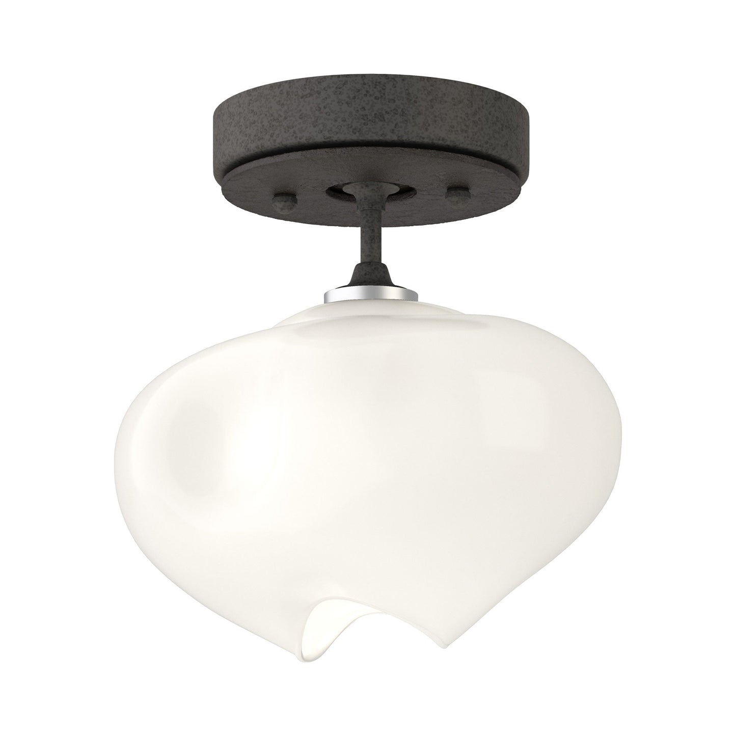 Ume Semi Flush Mount Ceiling Light in Natural Iron/Oil Rubbed Bronze.