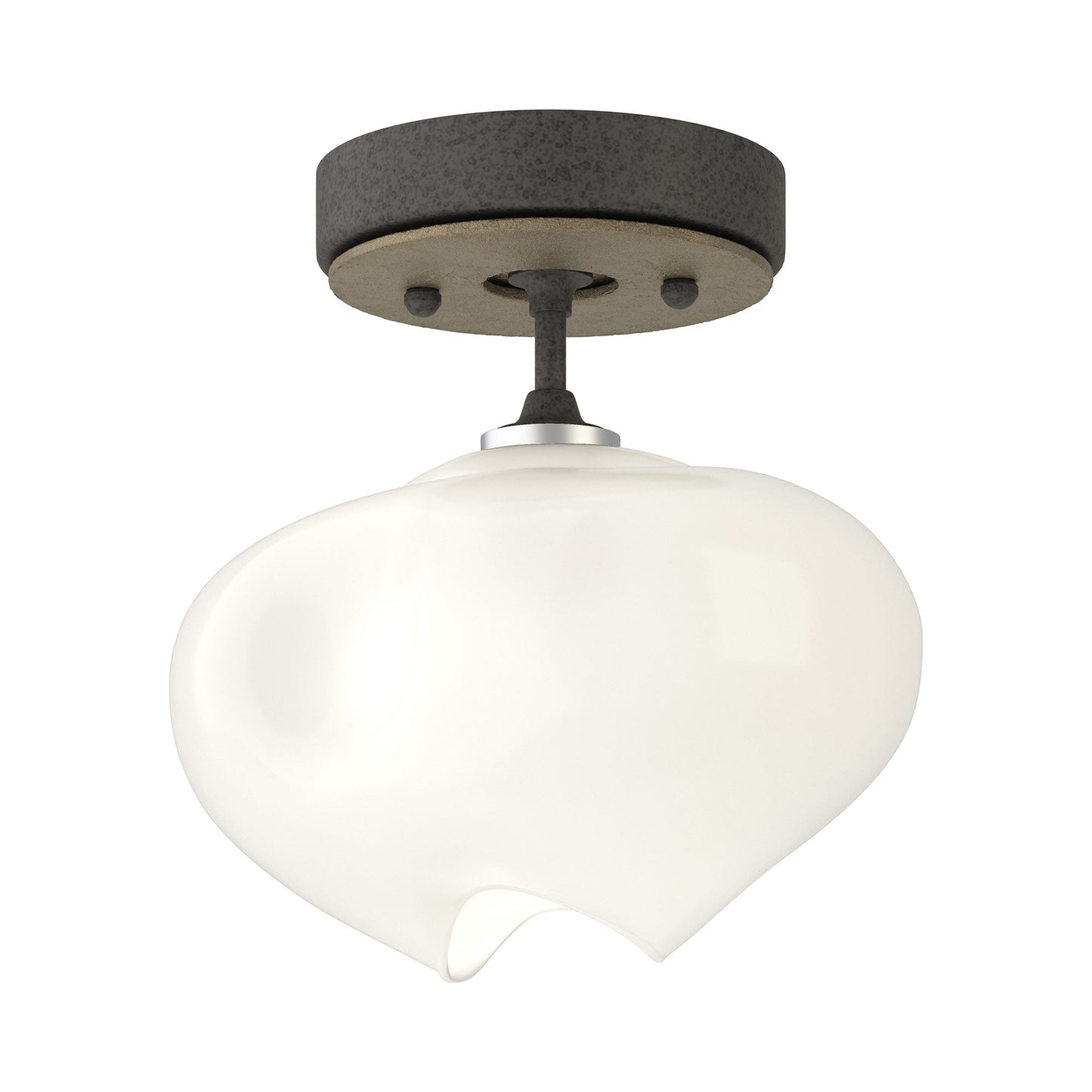 Ume Semi Flush Mount Ceiling Light in Natural Iron/Soft Gold.
