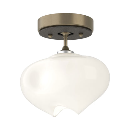 Ume Semi Flush Mount Ceiling Light in Soft Gold/Natural Iron.