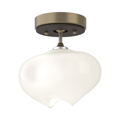 Ume Semi Flush Mount Ceiling Light in Soft Gold/Oil Rubbed Bronze.