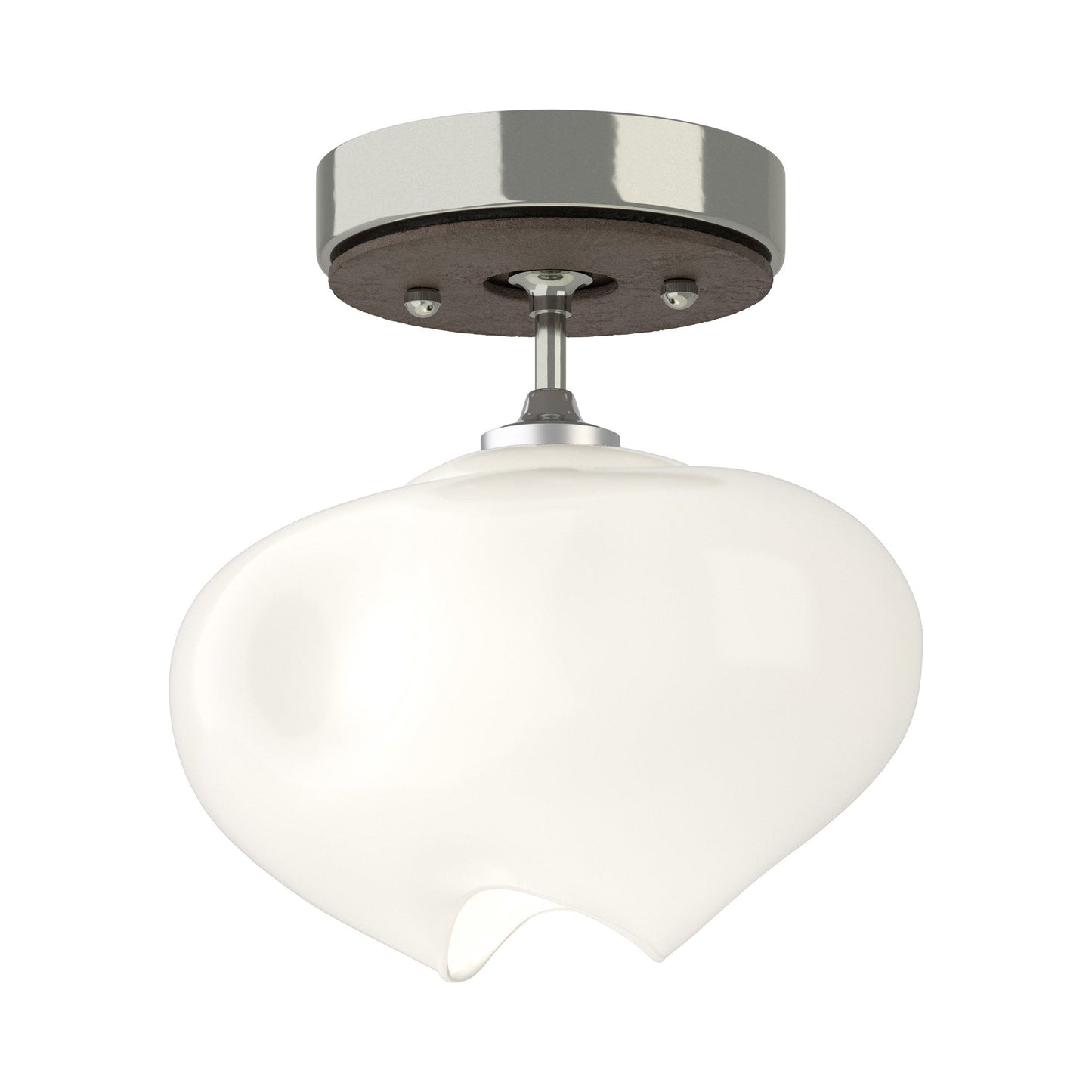 Ume Semi Flush Mount Ceiling Light in Sterling/Bronze.