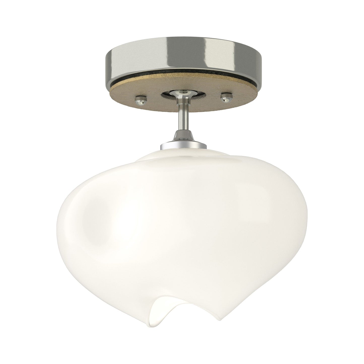 Ume Semi Flush Mount Ceiling Light in Sterling/Modern Brass.