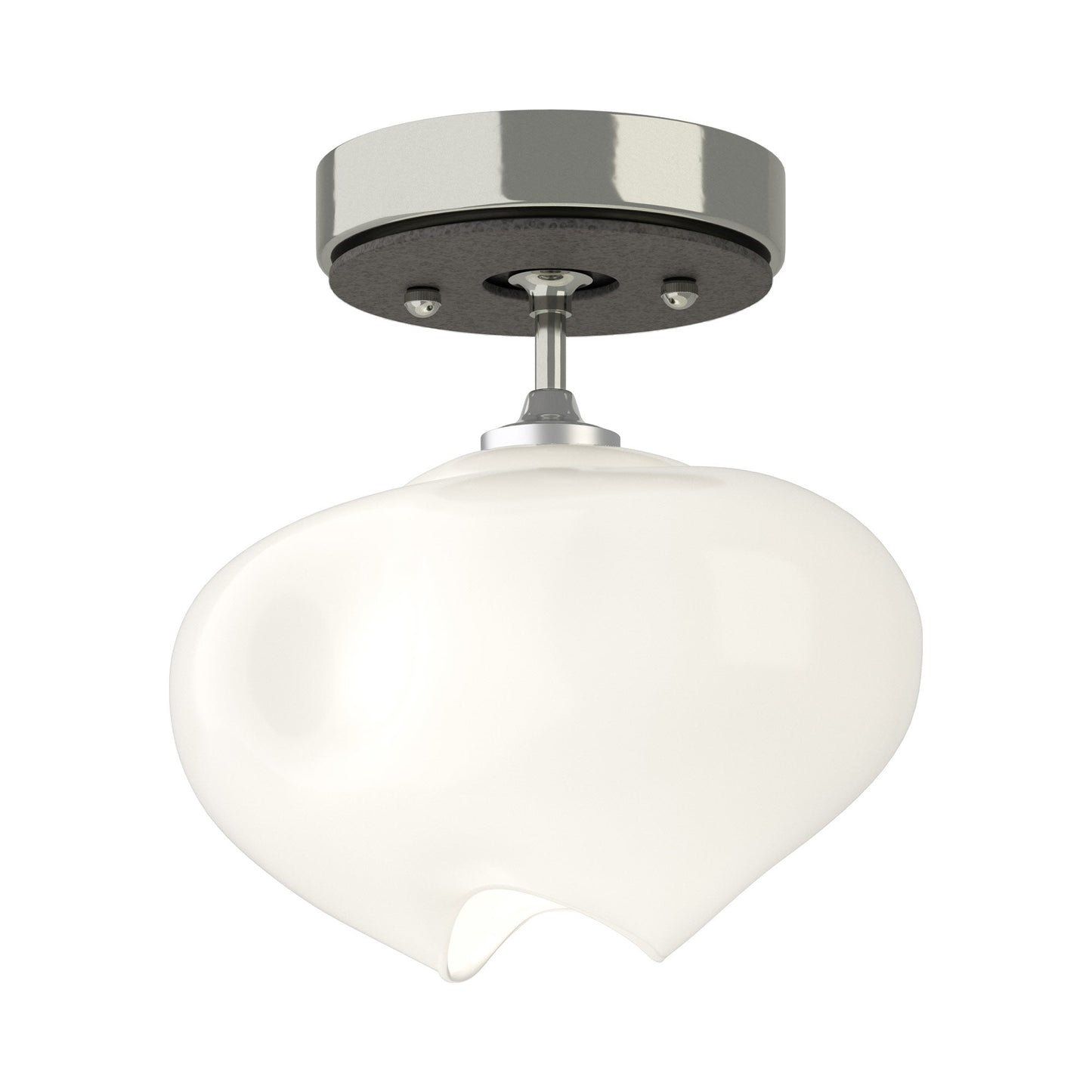 Ume Semi Flush Mount Ceiling Light in Sterling/Natural Iron.