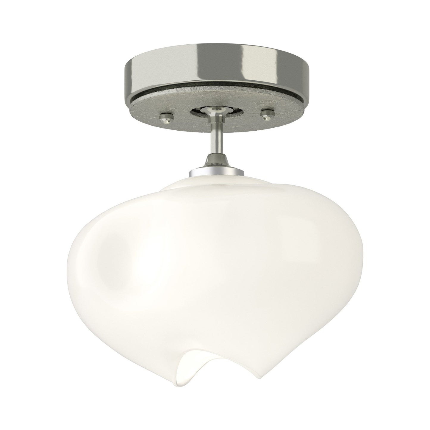 Ume Semi Flush Mount Ceiling Light in Sterling/Sterling.