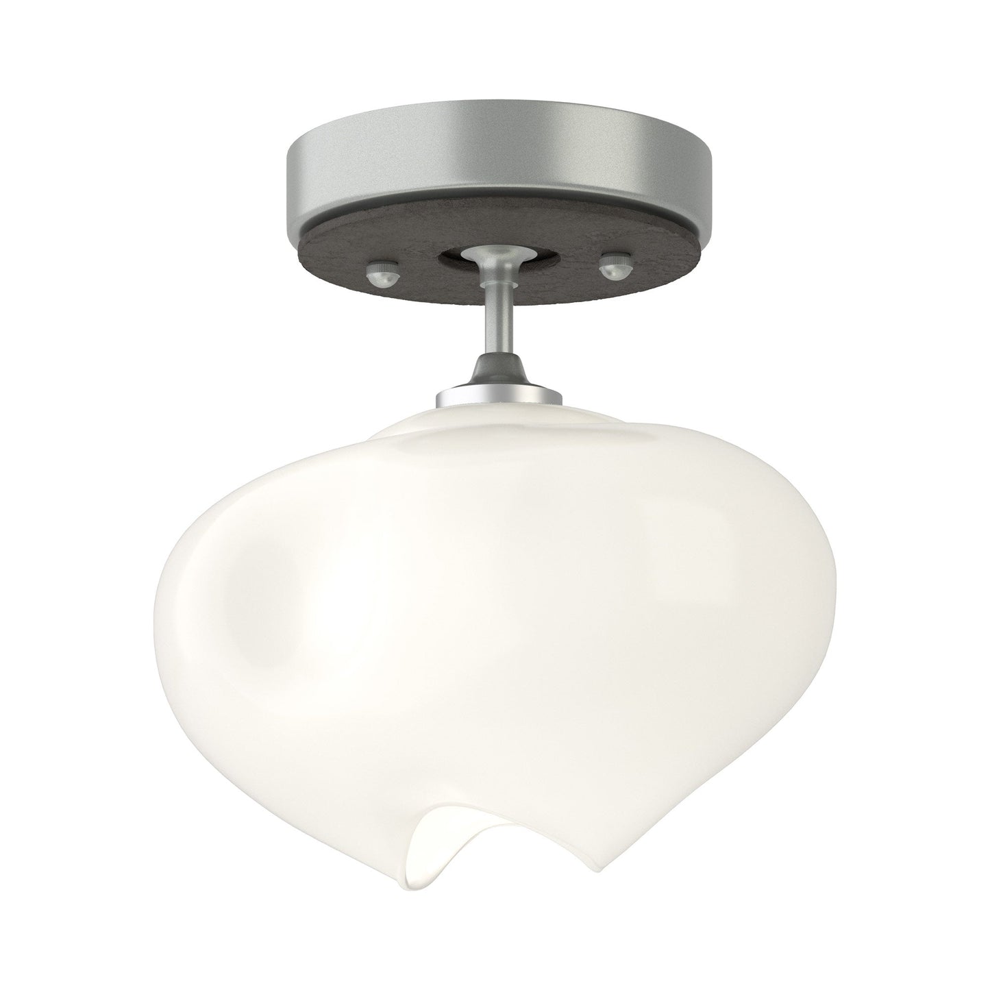 Ume Semi Flush Mount Ceiling Light in Vintage Platinum/Dark Smoke.