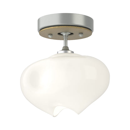 Ume Semi Flush Mount Ceiling Light in Vintage Platinum/Modern Brass.