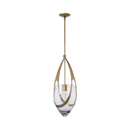 Vaso Pendant Light in Modern Brass.