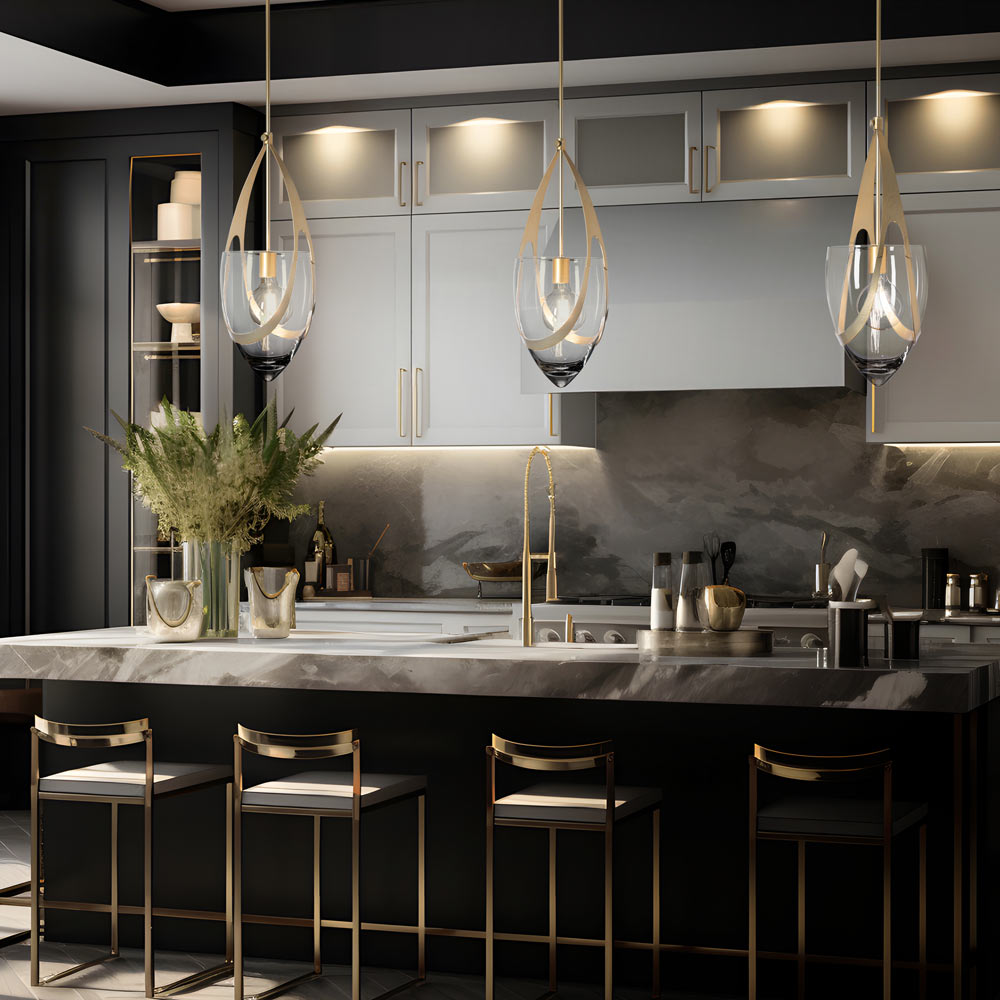 Vaso Pendant Light in dining room.