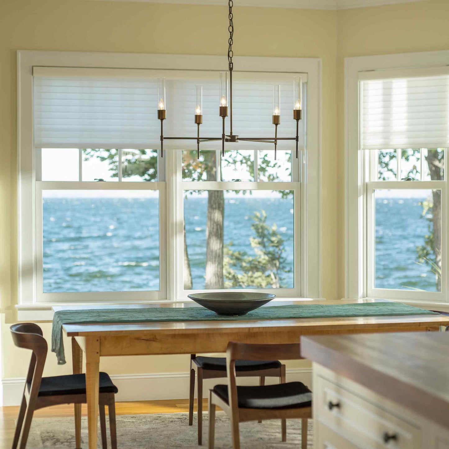 Vela Chandelier in Dining Room.