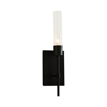 Vela Wall Light in Black/Clear Glass.