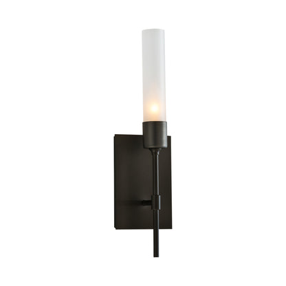 Vela Wall Light in Dark Smoke/Frosted Glass.