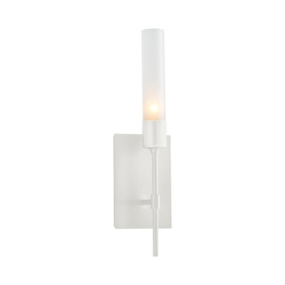 Vela Wall Light in White/Frosted Glass.