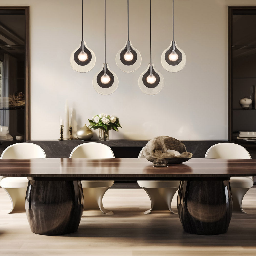 Veneto Linear Pendant Light in dining room.