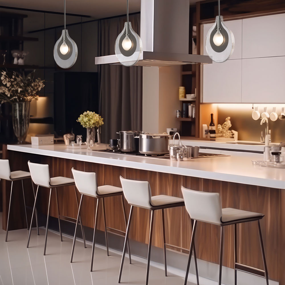 Veneto Pendant Light in kitchen.