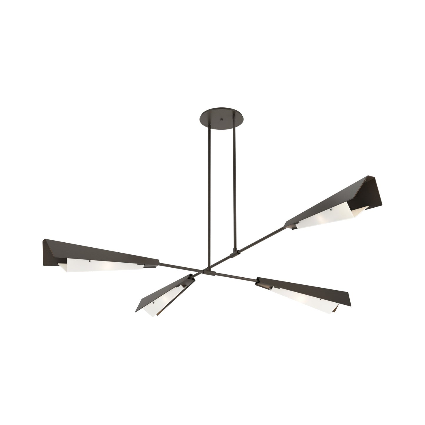 Vertex Semi Flush Convertible Pendant Light in Dark Smoke/Dark Smoke.