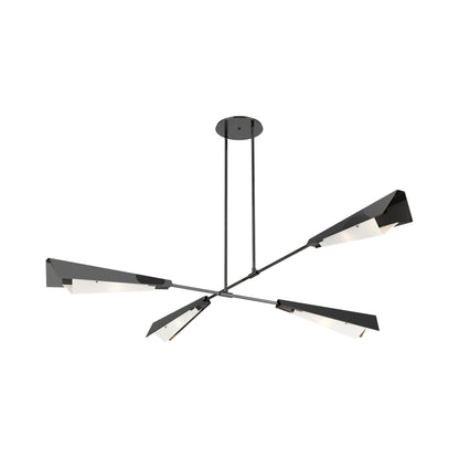 Vertex Semi Flush Convertible Pendant Light in Ink/Ink.