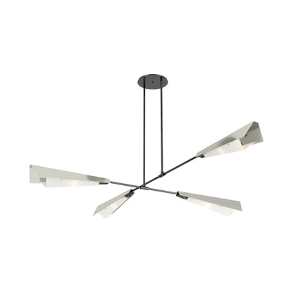 Vertex Semi Flush Convertible Pendant Light in Ink/Sterling.