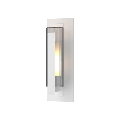 Vertical Bar Outdoor Fluted Glass Wall Light (18.8-Inch).