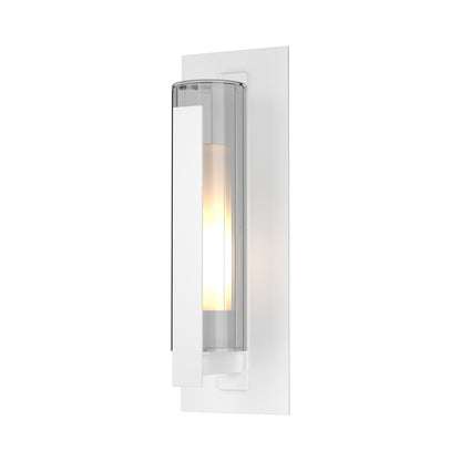 Vertical Bar Outdoor Fluted Glass Wall Light (23.5-Inch).