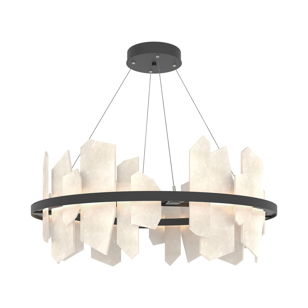 Volterra Circular LED Pendant Light in Black.