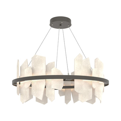 Volterra Circular LED Pendant Light in Dark Smoke.