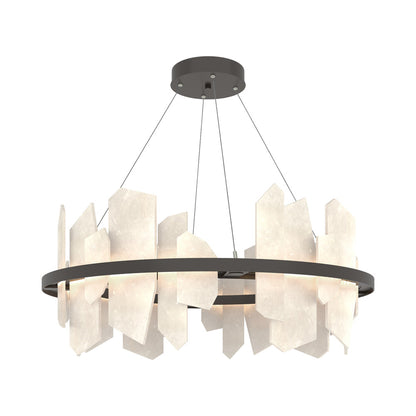 Volterra Circular LED Pendant Light in Oil Rubbed Bronze.