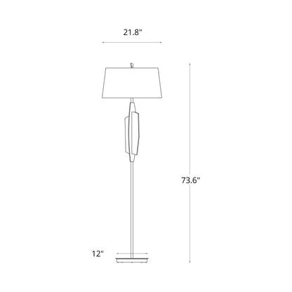 Volterra Floor Lamp - line drawing.