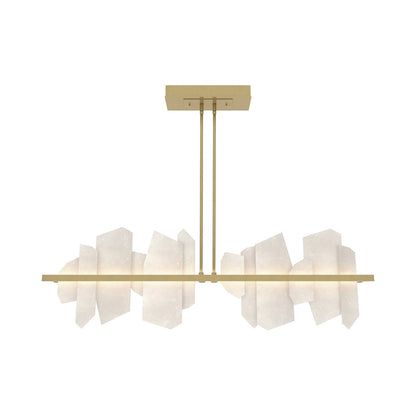Volterra Linear LED Pendant Light in Modern Brass.