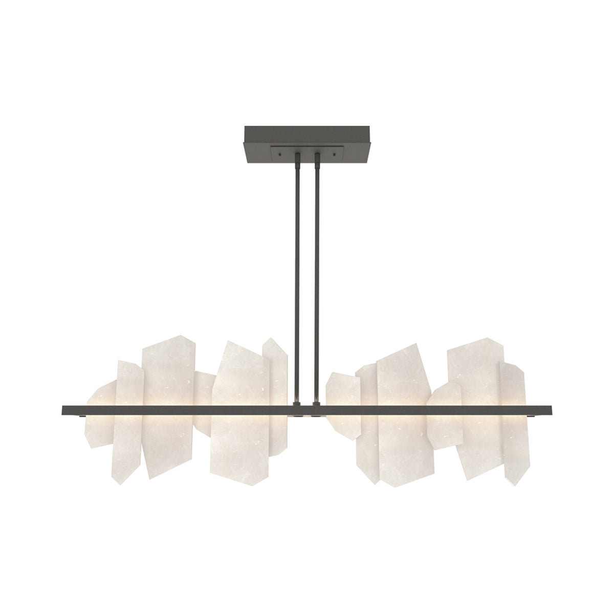 Volterra Linear LED Pendant Light in Natural Iron.