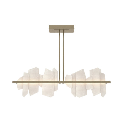 Volterra Linear LED Pendant Light in Soft Gold.