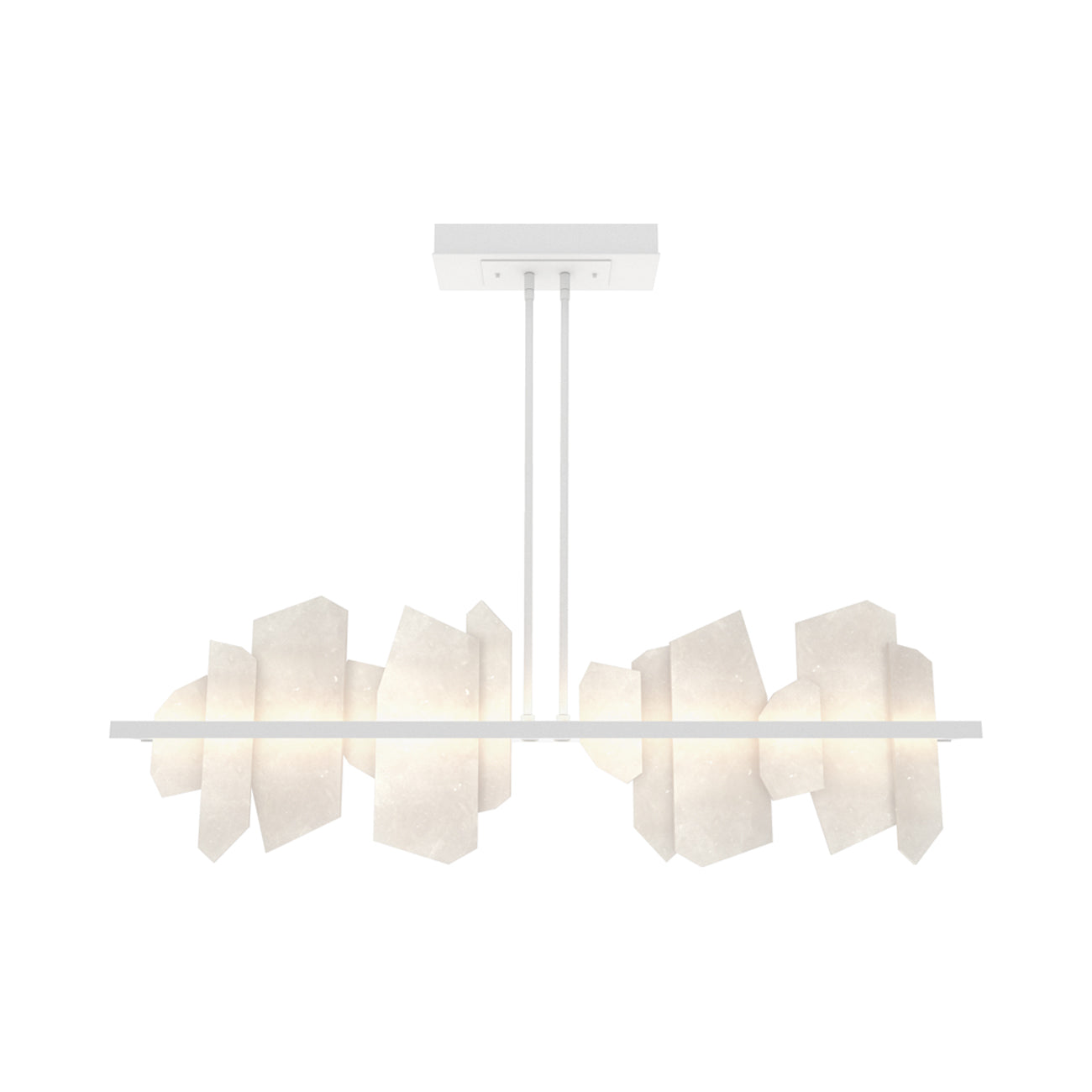 Volterra Linear LED Pendant Light in White.