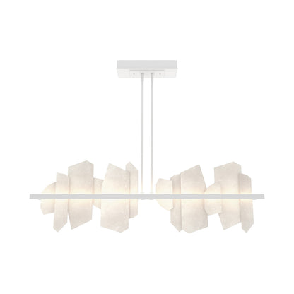 Volterra Linear LED Pendant Light in White.