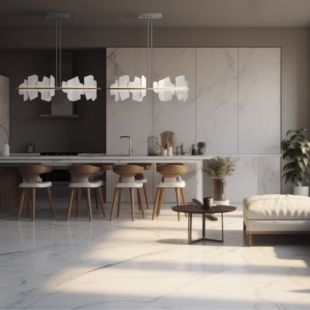 Volterra Linear LED Pendant Light in kitchen.