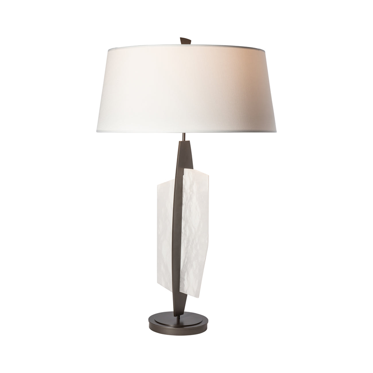 Volterra Table Lamp in Dark Smoke.