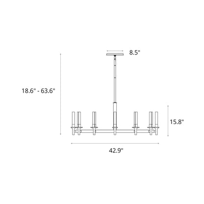 Windsor Chandelier - line drawing.