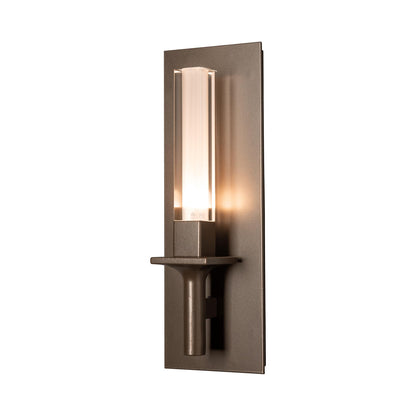 Windsor Wall Light in Bronze/Frosted Glass.