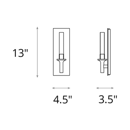 Windsor Wall Light - line drawing.