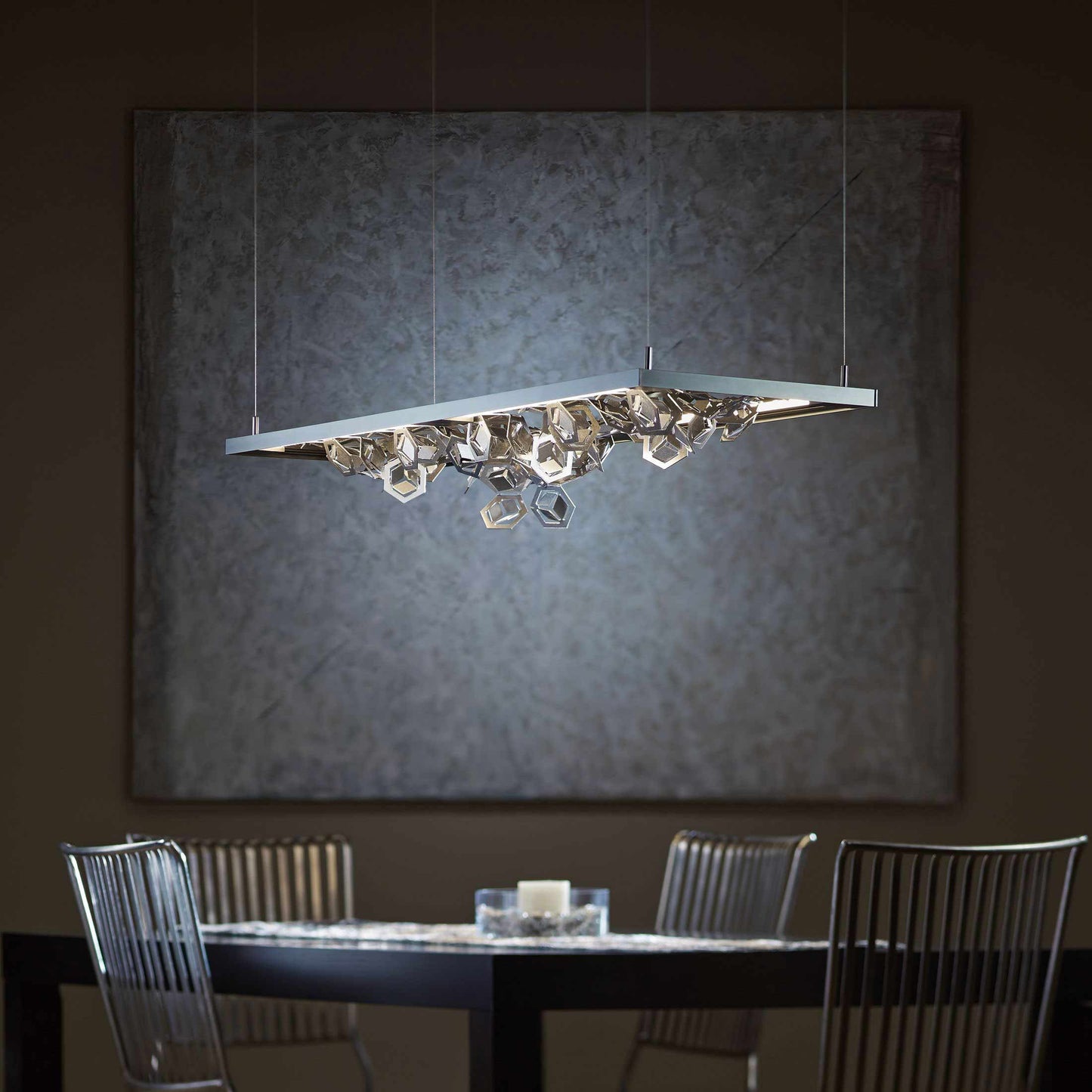 Winter LED Pendant Light in Dining Room.