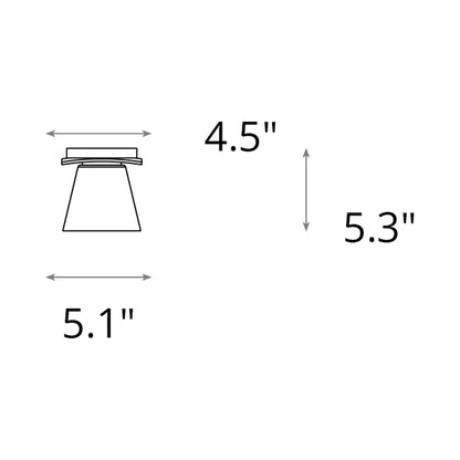 Wren Flush Mount Ceiling Light - line drawing.