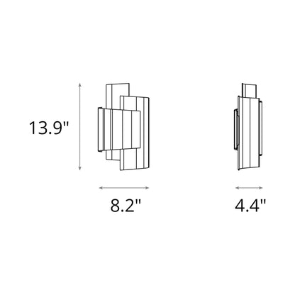 Zen Wall Light - line drawing.