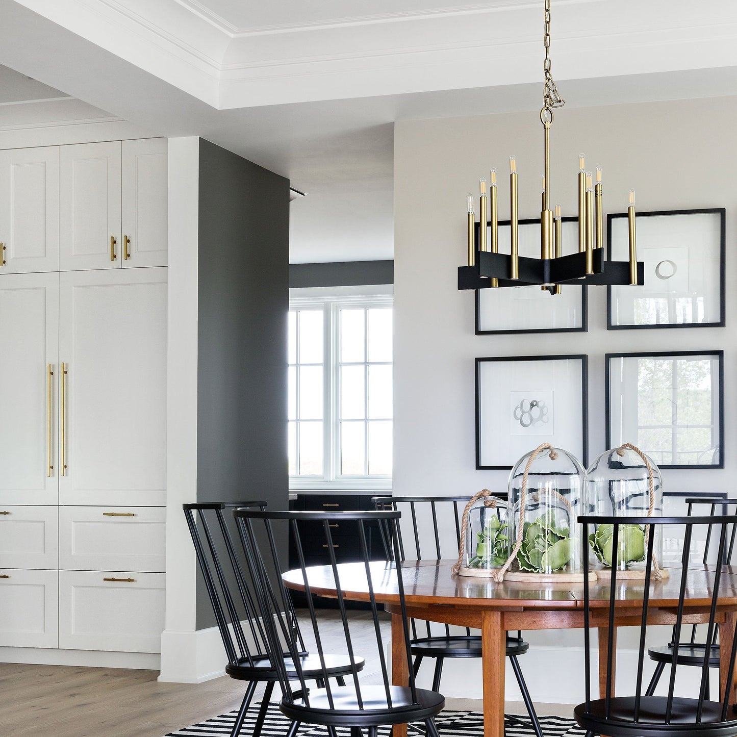 Abrams Chandelier in dining room.