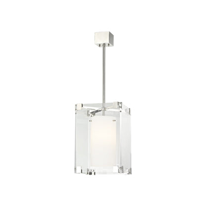 Achilles Pendant Light in Polished Nickel (1-Light).