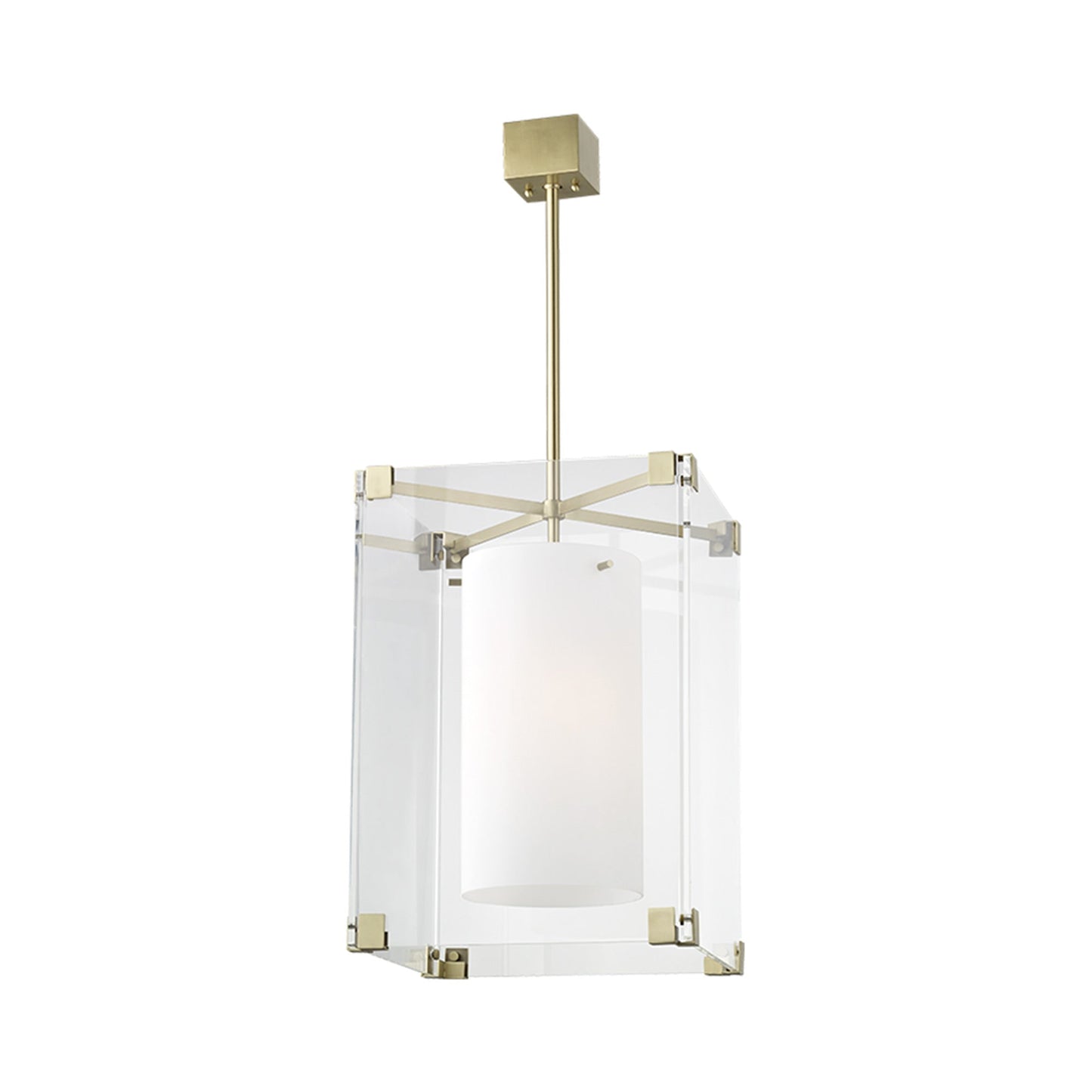 Achilles Pendant Light in Aged Brass (3-Light).