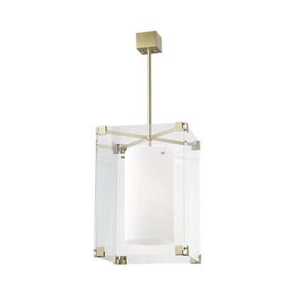 Achilles Pendant Light in Aged Brass (3-Light).